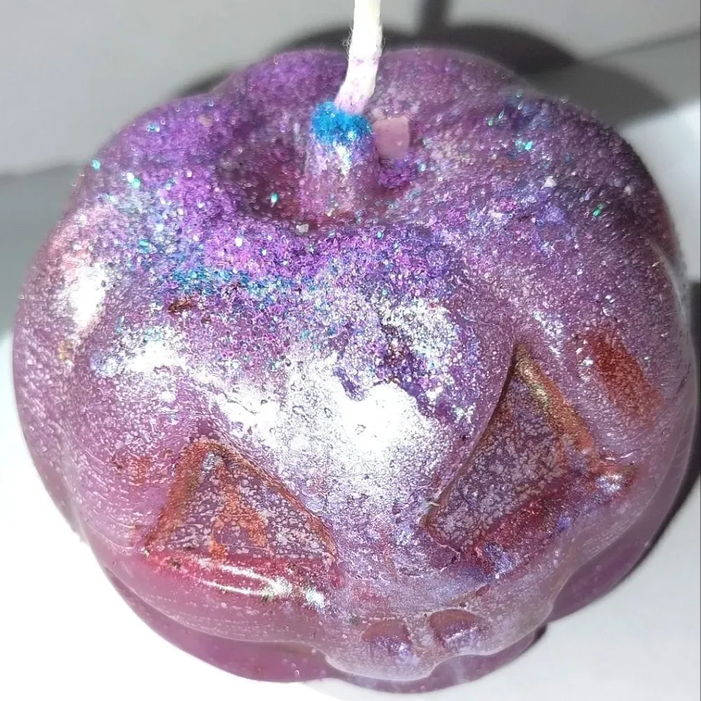 Hand crafted limited edition pumpkin candle from our spooky candle collection